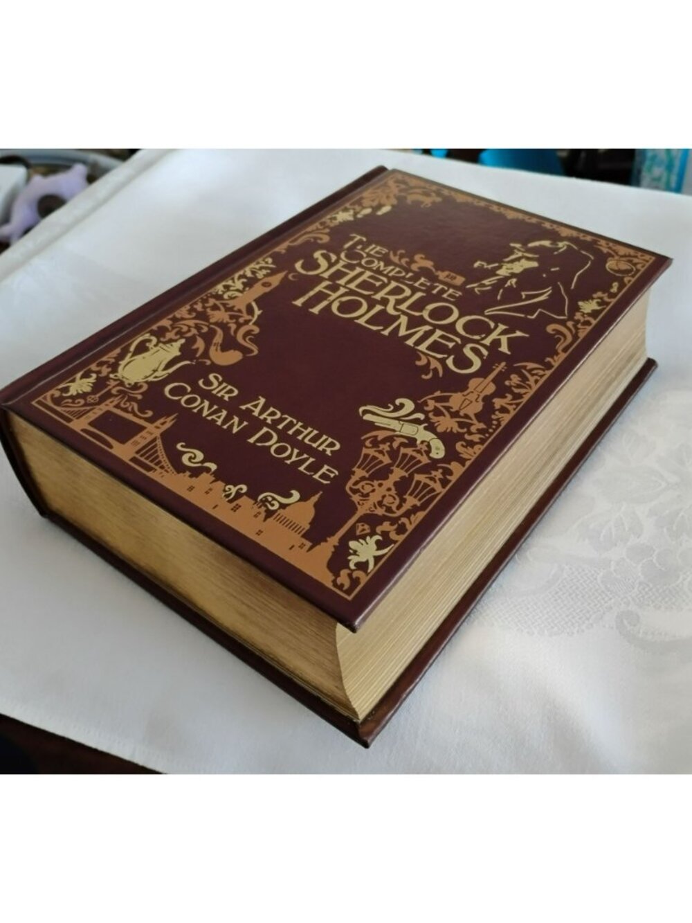 The Complete Sherlock Holmes Hardcover, Barnes & Noble 2009 Leather Brown Gilt - Picture 3 of 8